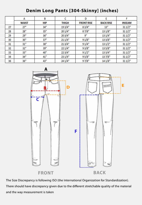 EXHAUST CLASSIC Stretchable Jeans Long Pants [304 Skinny] 1317