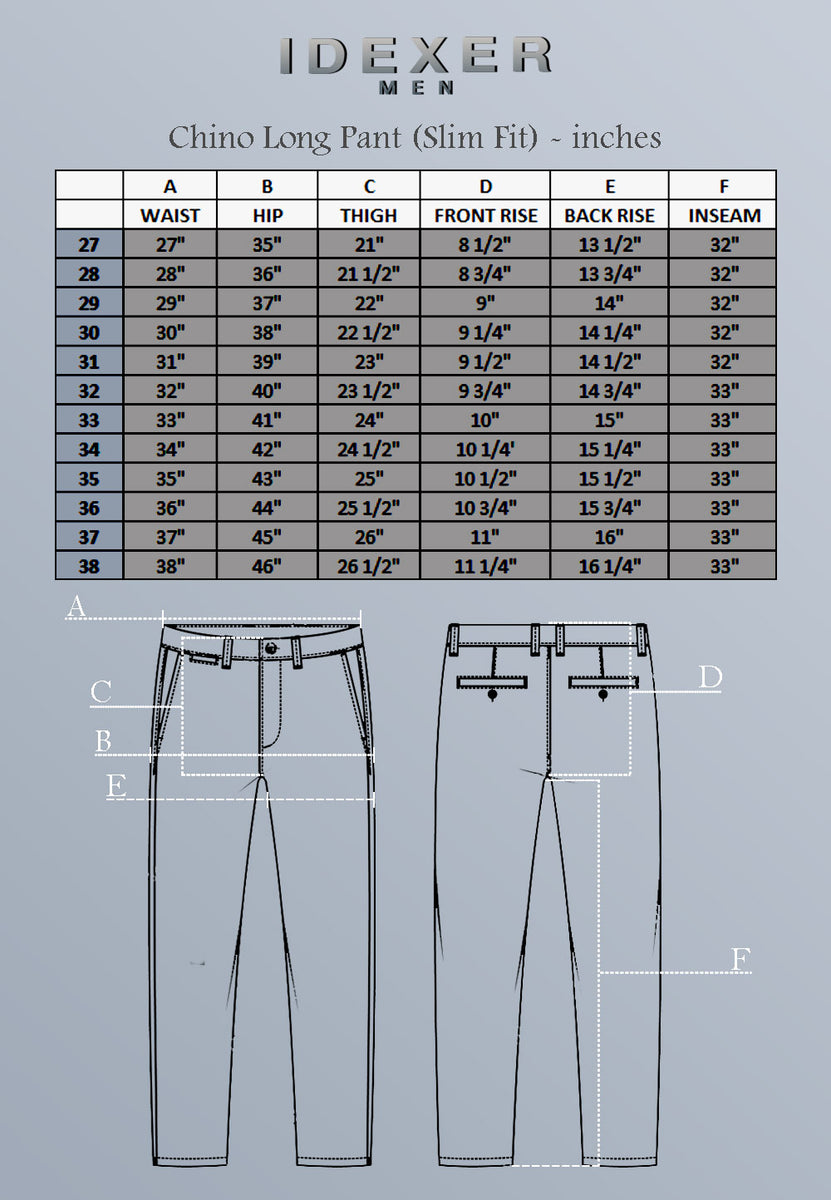 IDEXER MEN'S SLACK LONG PANTS [SLIM FIT]