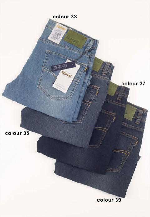 EXHAUST Stretchable Jeans Short Pants [Slim Fit] 1360