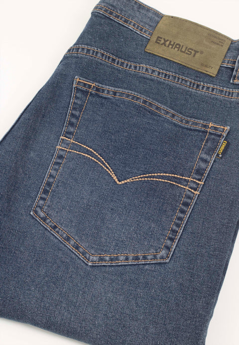 EXHAUST Stretchable Jeans Short Pants [Slim Fit] 1360