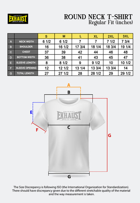 EXHAUST SHORT SLEEVE ROUND NECK T-SHIRT [FREE CUT] 1513