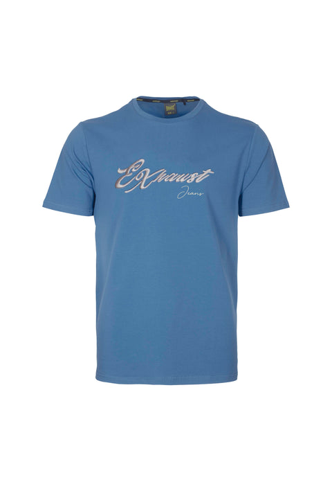 EXHAUST SHORT SLEEVE ROUND NECK T-SHIRT [FREE CUT] 1513