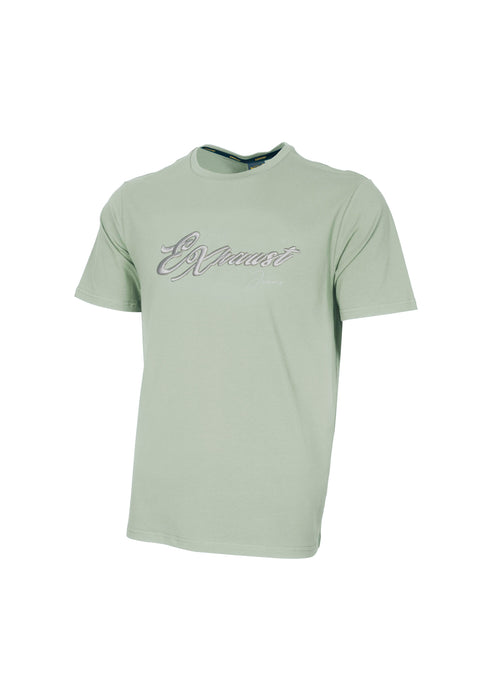 EXHAUST SHORT SLEEVE ROUND NECK T-SHIRT [FREE CUT] 1513
