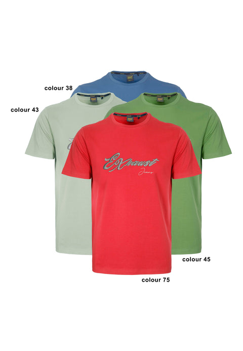 EXHAUST SHORT SLEEVE ROUND NECK T-SHIRT [FREE CUT] 1513