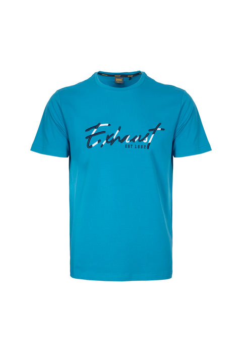 EXHAUST SHORT SLEEVE ROUND NECK T-SHIRT [FREE CUT] 1517