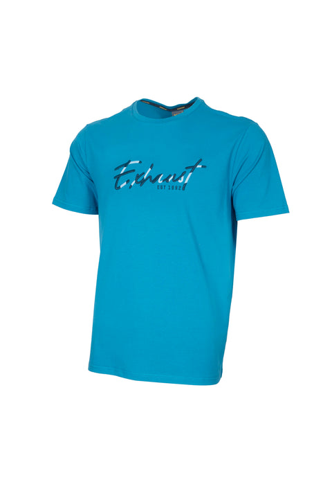 EXHAUST SHORT SLEEVE ROUND NECK T-SHIRT [FREE CUT] 1517