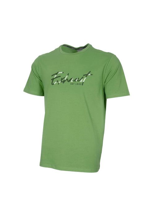 EXHAUST SHORT SLEEVE ROUND NECK T-SHIRT [FREE CUT] 1517