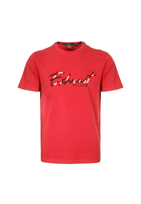 EXHAUST SHORT SLEEVE ROUND NECK T-SHIRT [FREE CUT] 1517