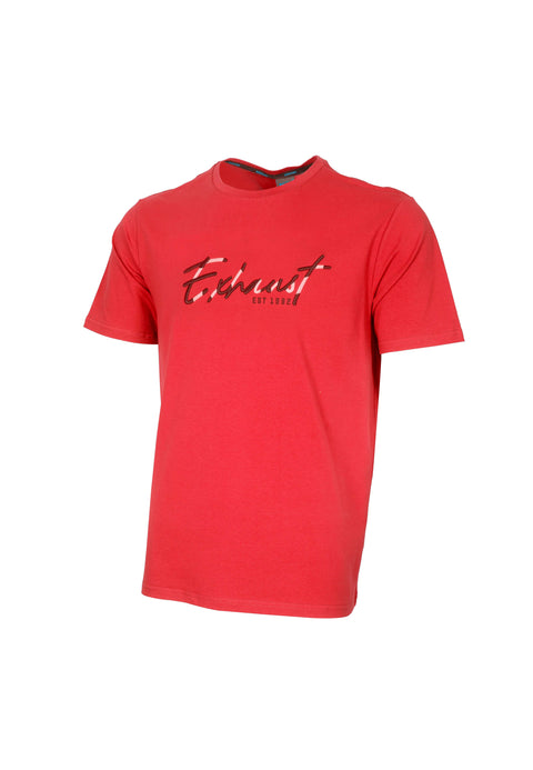 EXHAUST SHORT SLEEVE ROUND NECK T-SHIRT [FREE CUT] 1517