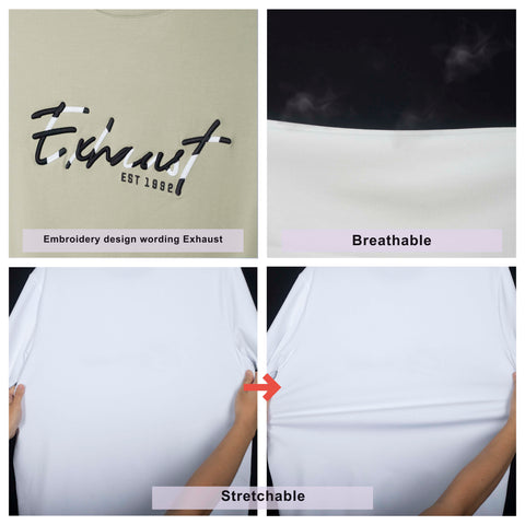 EXHAUST SHORT SLEEVE ROUND NECK T-SHIRT [FREE CUT] 1517