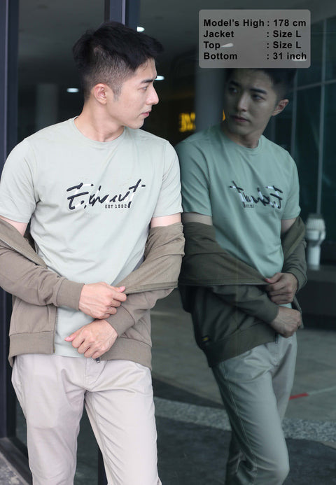 EXHAUST SHORT SLEEVE ROUND NECK T-SHIRT [FREE CUT] 1517