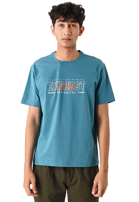 EXHAUST SHORT SLEEVE ROUND NECK T-SHIRT [FREE CUT] 1514