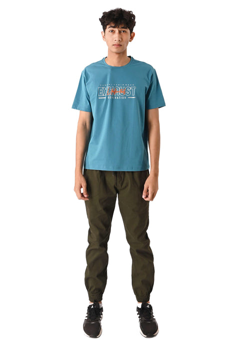 EXHAUST SHORT SLEEVE ROUND NECK T-SHIRT [FREE CUT] 1514