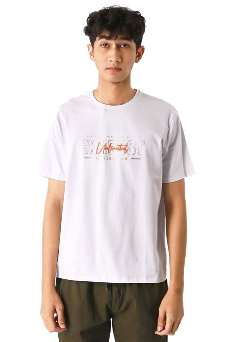 EXHAUST SHORT SLEEVE ROUND NECK T-SHIRT [FREE CUT] 1514