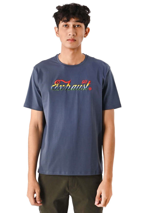EXHAUST SHORT SLEEVE ROUND NECK T-SHIRT [FREE CUT] 1518