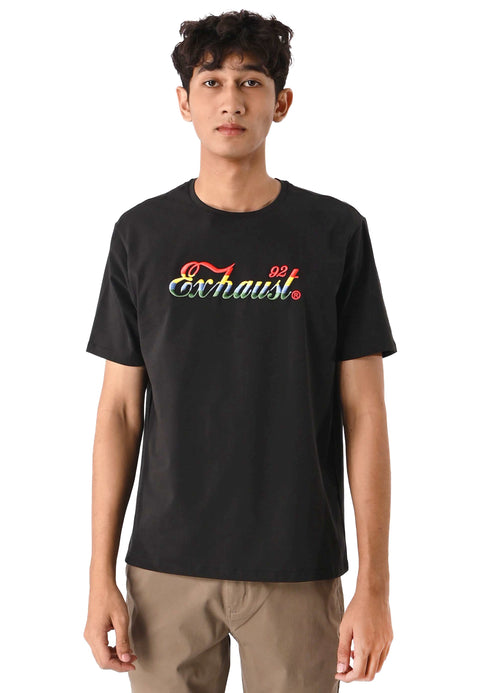 EXHAUST SHORT SLEEVE ROUND NECK T-SHIRT [FREE CUT] 1518