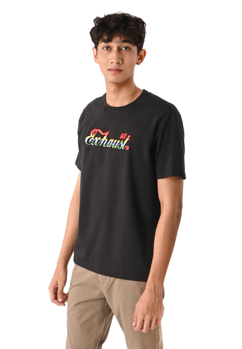 EXHAUST SHORT SLEEVE ROUND NECK T-SHIRT [FREE CUT] 1518