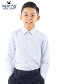Baju Kemeja Putih Sekolah Rendah Lengan Panjang Kain Licin/Keras (BAJU SAHAJA)