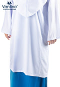 Baju Kurung Putih Sekolah Rendah/Menengah Kain Licin/Keras (BAJU SAHAJA)