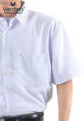 Baju Kemeja Putih Sekolah Menengah Lengan Pendek Kain Licin (BAJU SAHAJA)
