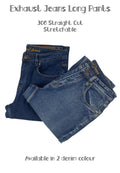 EXHAUST Stretchable Jeans Long Pants [306 Straight Cut] 1208