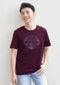 EXHAUST Iridescent Rainbow Effect Short Sleeve Round Neck T-shirt [Regular Fit] 1405