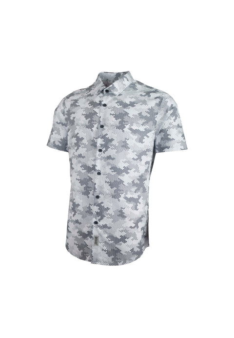EXHAUST Abstract Pattern Short Sleeve Shirt [Slim Fit] 1331