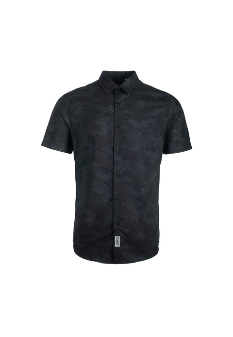 EXHAUST Abstract Pattern Short Sleeve Shirt [Slim Fit] 1331