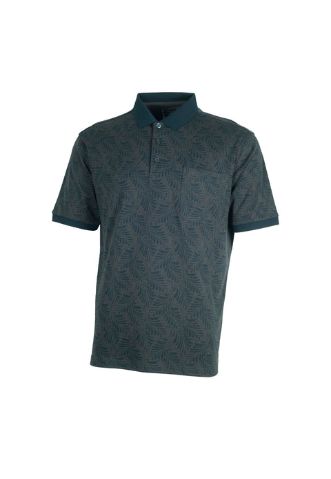 IDEXER Floral Printing Men's Polo T-Shirt [Regular Fit] ID0027