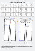 EXHAUST Stretchable Jeans Long Pants [310 Regular Fit-Plus Size] 1150