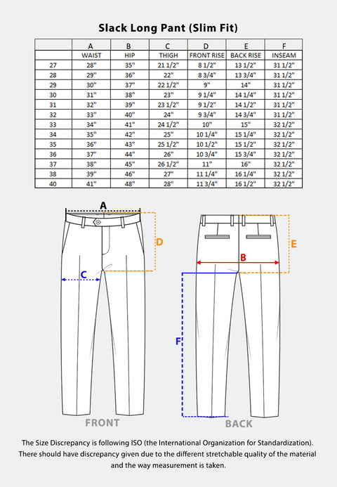 EXHAUST Men's Flat Front Slack Long Pants [Slim Fit] 1413