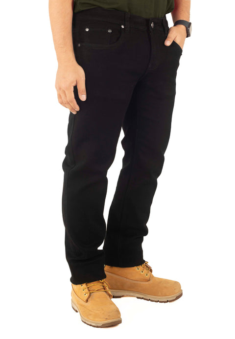 EXHAUST Jeans Long Pants [Plus Size-310 Regular Fit]-Black 1444