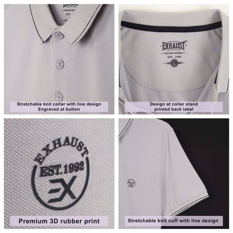 EXHAUST Mens Polo T-shirt [Slim Fit] 1472