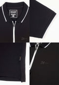 EXHAUST Zip Neck Polo T-Shirt [Slim Fit] 1458