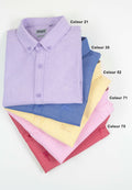 EXHAUST 100% Cotton Plain Short Sleeve Shirt [Slim Fit] 1425
