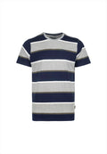 EXHAUST Stripe Design  Round Neck T-Shirt [Regular Fit] 1460