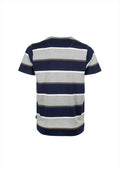 EXHAUST Stripe Design  Round Neck T-Shirt [Regular Fit] 1460