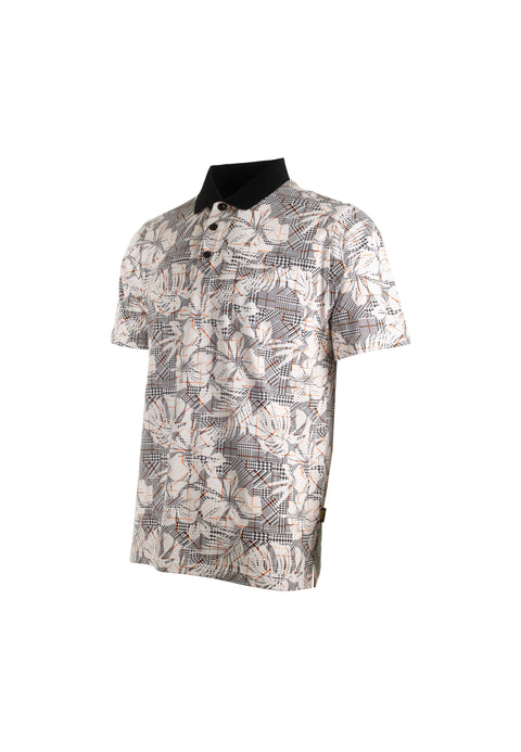 IDEXER Abstract Mix Pattern Polo T-Shirt [Regular Fit] ID0047