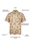 IDEXER Tropical Leaves Print Short Sleeve Shirt [Regular Fit] ID0127